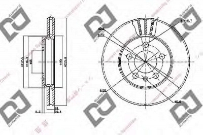 DJ PARTS bd1171 -  Тормозной диск